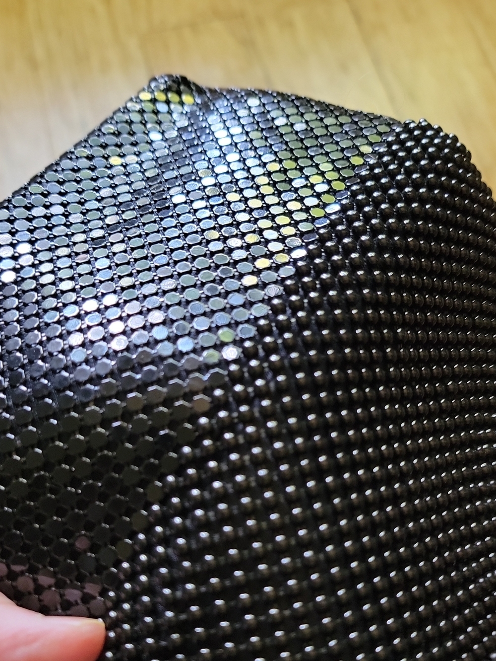 Black Satin Steve Madden and Sequin Evening Clutch Set - Unbranded - Picture 9 of 11